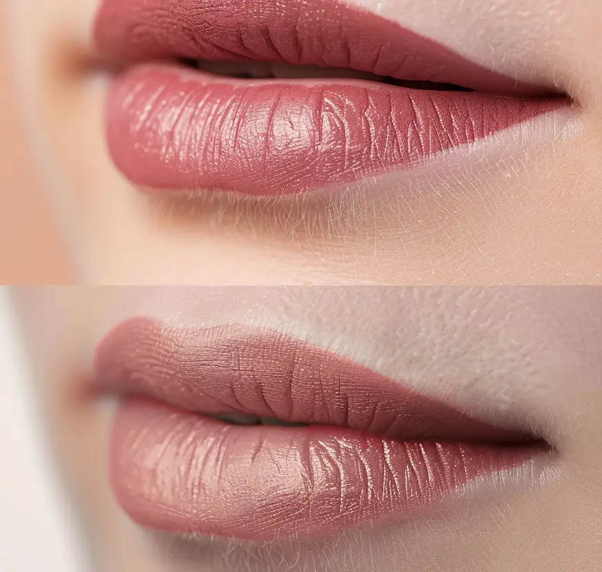 Aquarell Lips vorher nachher